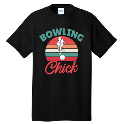 Bowling Chick Women Team Bowler Tall T-Shirt