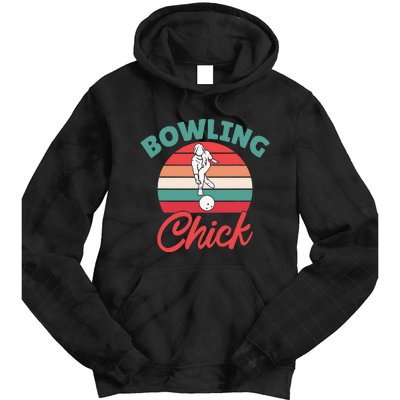 Bowling Chick Women Team Bowler Tie Dye Hoodie