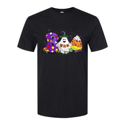 Boo Creepy Witch Ghost Funny Halloween Costume Spooky Softstyle® CVC T-Shirt