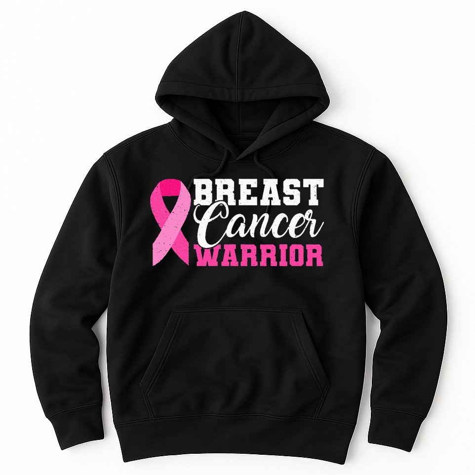 Breast Cancer Warrior Pink Ribbon Hoodie