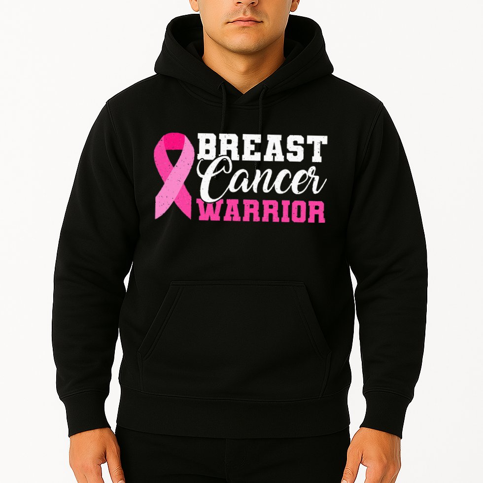 Breast Cancer Warrior Pink Ribbon Hoodie