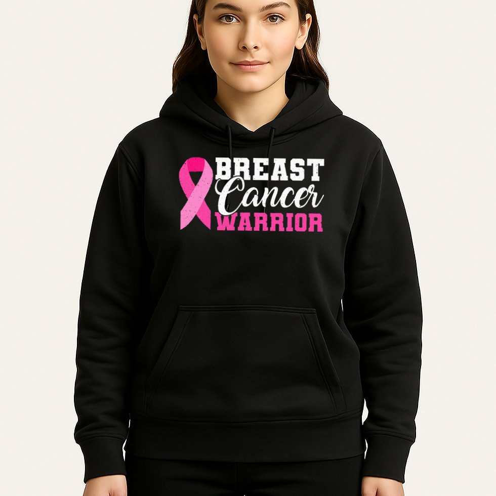 Breast Cancer Warrior Pink Ribbon Hoodie