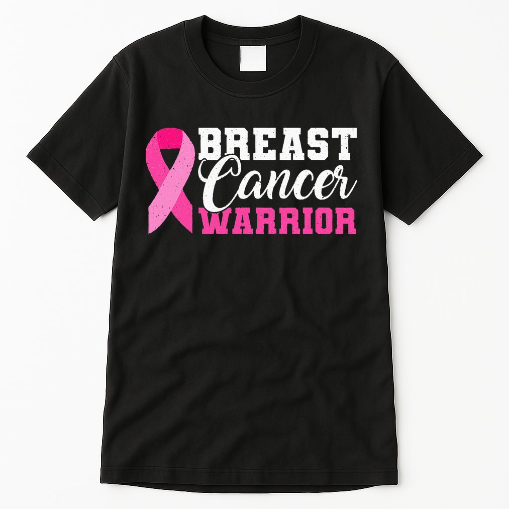 Breast Cancer Warrior Pink Ribbon Tall T-Shirt