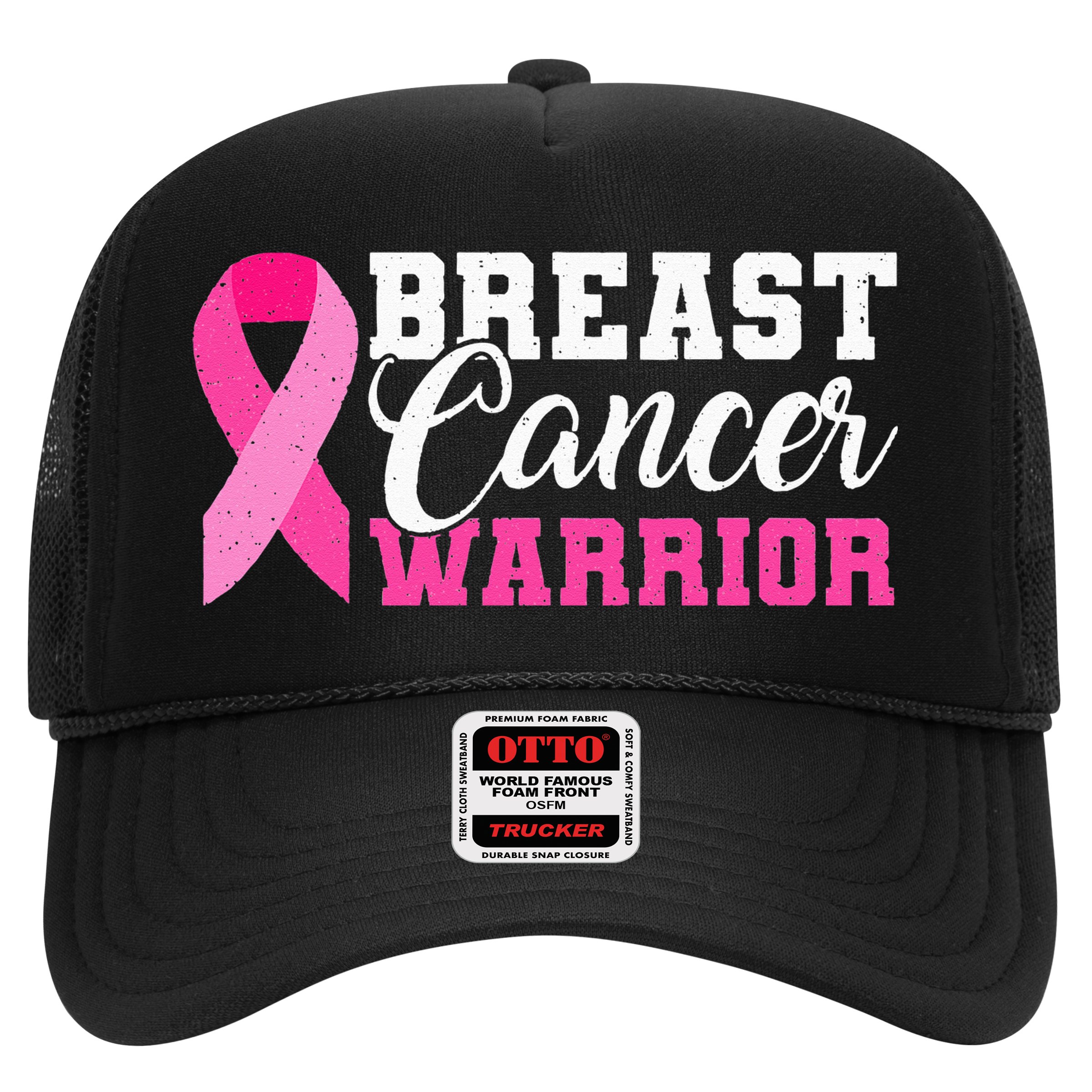 Breast Cancer Warrior Pink Ribbon Hat