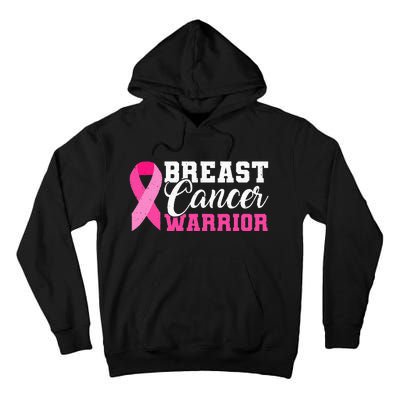 Breast Cancer Warrior Pink Ribbon Tall Hoodie