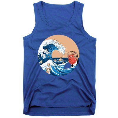 Blue Cat Wave Trump Kamala Tank Top