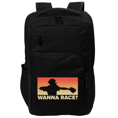 Baseball Catcher Wanna Race Gift Baseball Gift Sports Gift Impact Tech Backpack