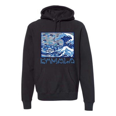 Blue Cats Wave Childless Cat Lady For Kama 2024 Premium Hoodie