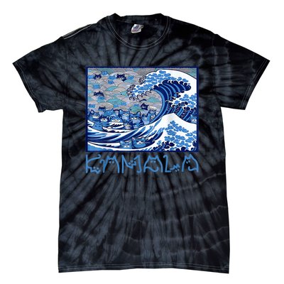 Blue Cats Wave Childless Cat Lady For Kama 2024 Tie-Dye T-Shirt