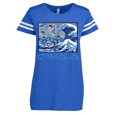 Blue Cats Wave Childless Cat Lady For Kama 2024 Enza Ladies Jersey Football T-Shirt