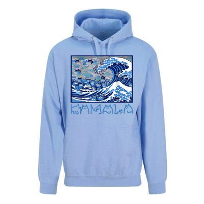 Blue Cats Wave Childless Cat Lady For Kama 2024 Unisex Surf Hoodie