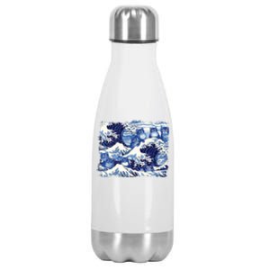 Blue Cats Wave For Kamala Funny Cat Owners Kamala Harris Stainless Steel Insulated Water Bottle