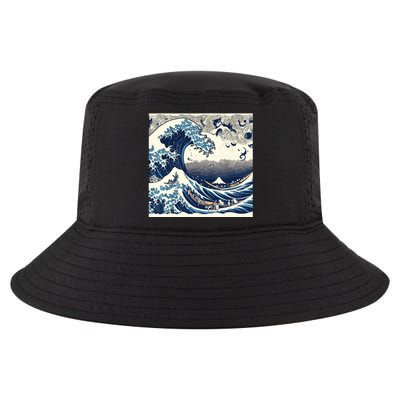 Blue Cats Wave For Kamala Funny Cool Comfort Performance Bucket Hat