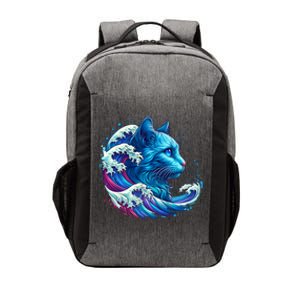 Blue Cat Wave For Kamala 47 Funny Cat Ladies Harris 2024 Cool Gift Vector Backpack