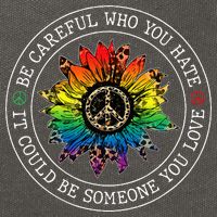 Be Careful Who You Hate It Could Be Someone Cotton Canvas Backpack
