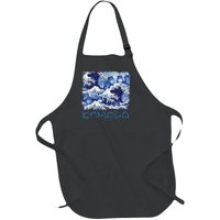 Blue Cats Wave Childless Cat Lady For Kama 2024 Full-Length Apron With Pockets