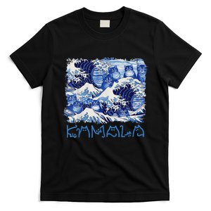 Blue Cats Wave Childless Cat Lady For Kama 2024 T-Shirt