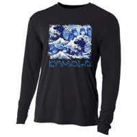 Blue Cats Wave Childless Cat Lady For Kama 2024 Cooling Performance Long Sleeve Crew