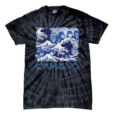 Blue Cats Wave Childless Cat Lady For Kama 2024 Tie-Dye T-Shirt