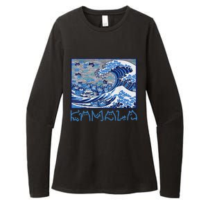 Blue Cats Wave Childless Cat Lady For Kama 2024 Womens CVC Long Sleeve Shirt