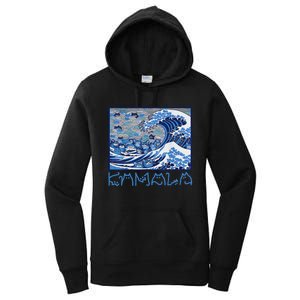 Blue Cats Wave Childless Cat Lady For Kama 2024 Women's Pullover Hoodie