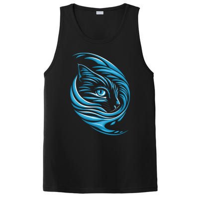 Blue Cat Wave For Kamala 47 Funny Cat Ladies Harris 2024 Gift PosiCharge Competitor Tank