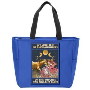 Boho Cow We Are The Granddaughters Of Witches Western Gift Zip Tote Bag