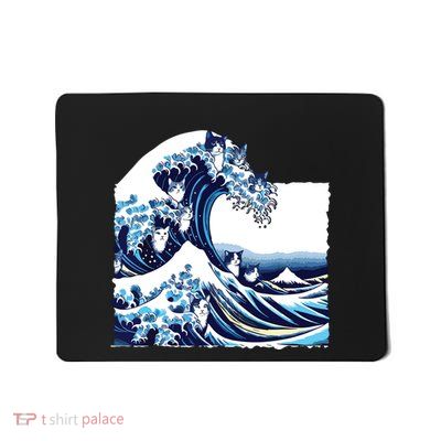 Blue Cats Wave For Kamala Funny Cat Owners Kamala Harris Mousepad
