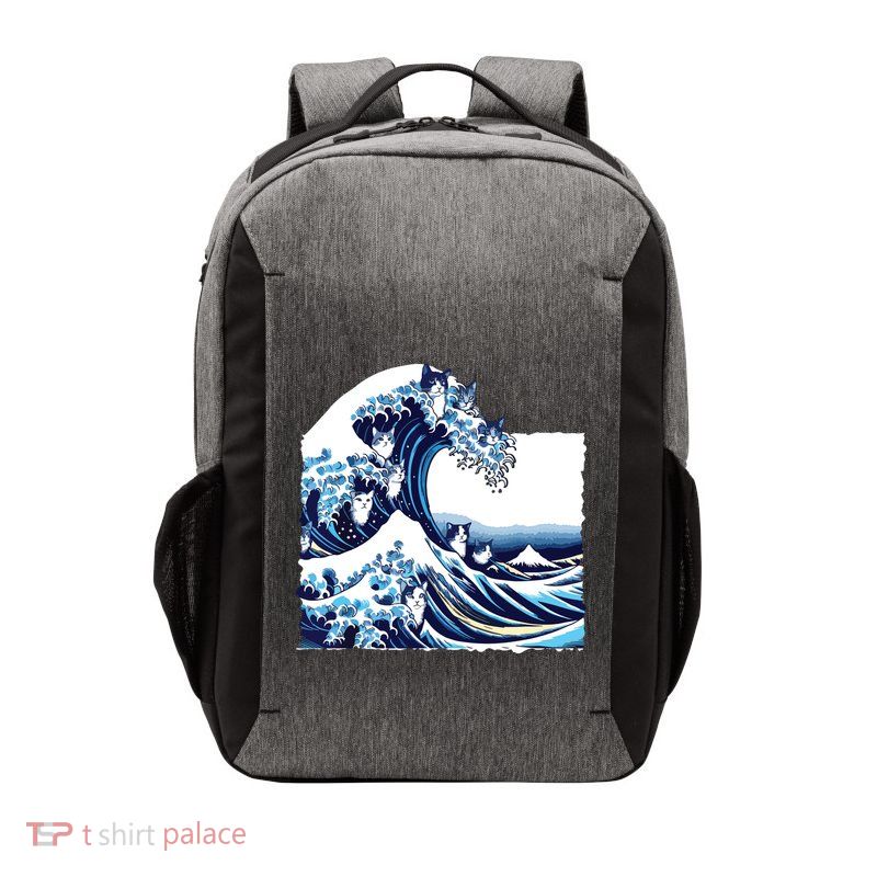 Blue Cats Wave For Kamala Funny Cat Owners Kamala Harris Vector Backpack