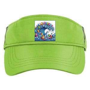 Blue Cats Wave For Kamala Funny Adult Drive Performance Visor