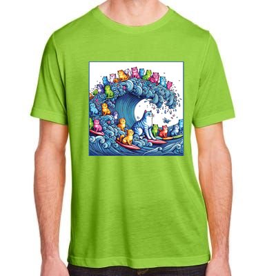 Blue Cats Wave For Kamala Funny Adult ChromaSoft Performance T-Shirt