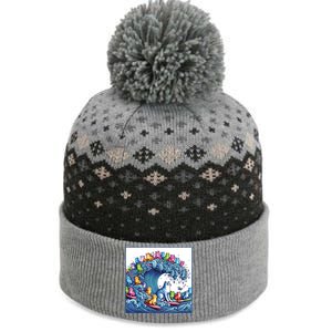 Blue Cats Wave For Kamala Funny The Baniff Cuffed Pom Beanie