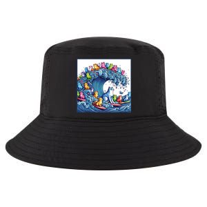 Blue Cats Wave For Kamala Funny Cool Comfort Performance Bucket Hat