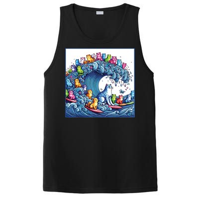 Blue Cats Wave For Kamala Funny PosiCharge Competitor Tank