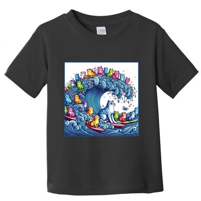 Blue Cats Wave For Kamala Funny Toddler T-Shirt