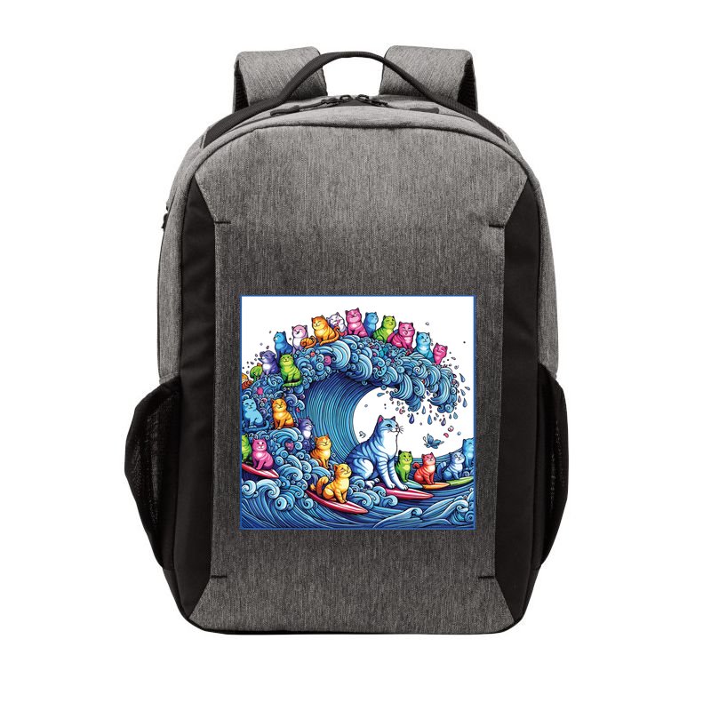 Blue Cats Wave For Kamala Funny Vector Backpack