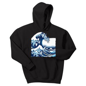 Blue Cats Wave For Kamala Kids Hoodie