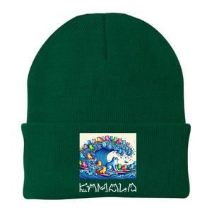 Blue Cats Wave For Kamala Harris Funny Knit Cap Winter Beanie