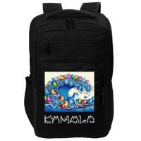 Blue Cats Wave For Kamala Harris Funny Impact Tech Backpack