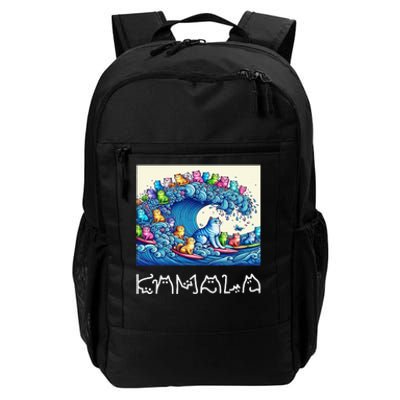 Blue Cats Wave For Kamala Harris Funny Daily Commute Backpack