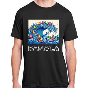 Blue Cats Wave For Kamala Harris Funny Adult ChromaSoft Performance T-Shirt