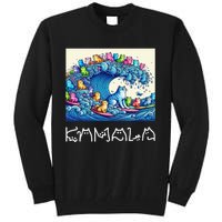 Blue Cats Wave For Kamala Harris Funny Tall Sweatshirt