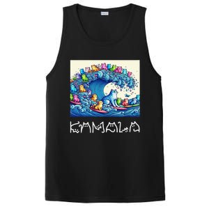 Blue Cats Wave For Kamala Harris Funny PosiCharge Competitor Tank