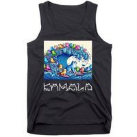 Blue Cats Wave For Kamala Harris Funny Tank Top