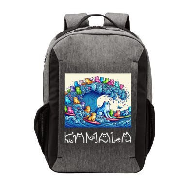 Blue Cats Wave For Kamala Harris Funny Vector Backpack