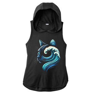 Blue Cats Wave For Kamala Funny Blue Wave Of Cat Ladies Gift Ladies PosiCharge Tri-Blend Wicking Draft Hoodie Tank