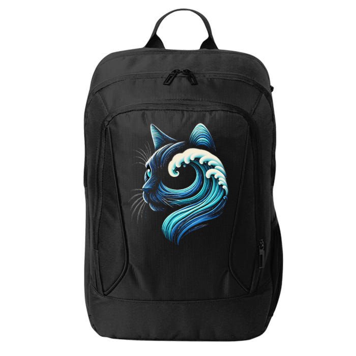 Blue Cats Wave For Kamala Funny Blue Wave Of Cat Ladies Gift City Backpack