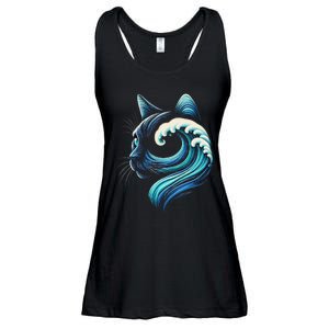 Blue Cats Wave For Kamala Funny Blue Wave Of Cat Ladies Gift Ladies Essential Flowy Tank