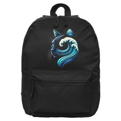 Blue Cats Wave For Kamala Funny Blue Wave Of Cat Ladies Gift 16 in Basic Backpack