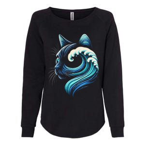 Blue Cats Wave For Kamala Funny Blue Wave Of Cat Ladies Gift Womens California Wash Sweatshirt